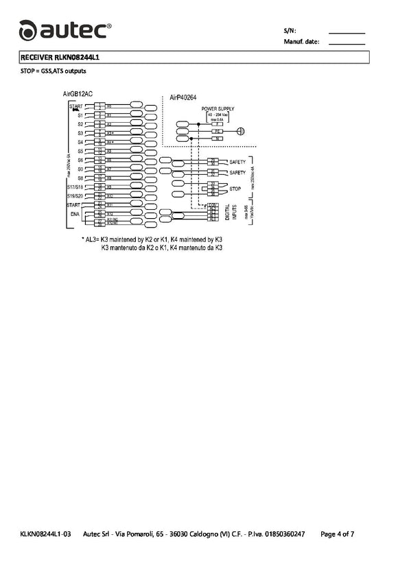 Radiocomando LK NEO 8 ACRS13-G Autec KLKN08244L1