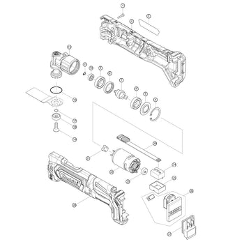 Spaccato ricambi utensile multifunzione TM30D