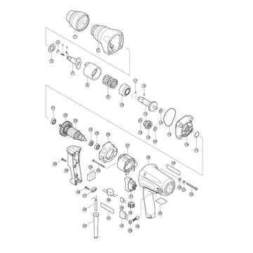Spaccato ricambi avvitatore ad impulsi TW0350