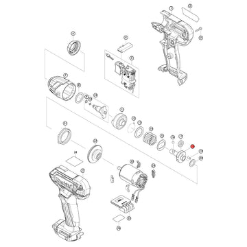 Spaccato ricambi avvitatore ad impulsi TW060D