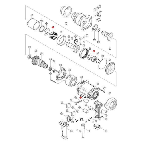 Spaccato ricambi chiave ad impulsi TW1000