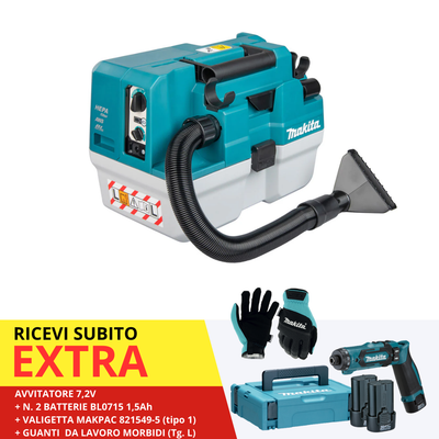 Aspiratore 7,5L 15kPa 40V XGT BL Makita VC013GLZ03