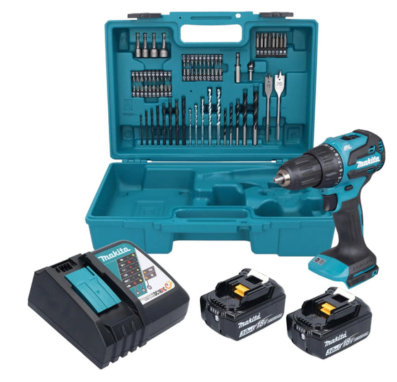 Trapano avvitatore con percussione 65Nm 18V LXT BL Makita DHP490RFX3