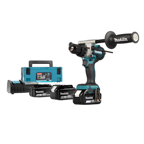 Trapano avvitatore con percussione 141Nm 18V LXT BL Makita DHP492RT3J